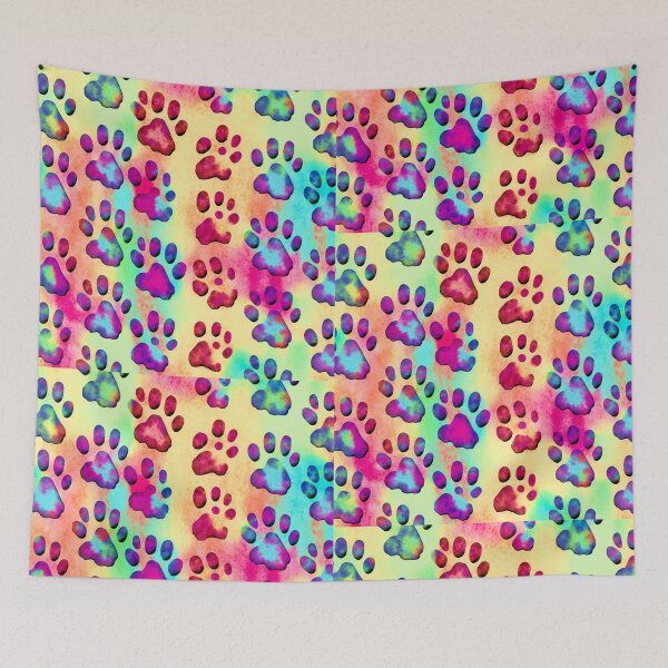 Item preview, Paw Watercolor Colorful Pattern designed and sold by witch-night.