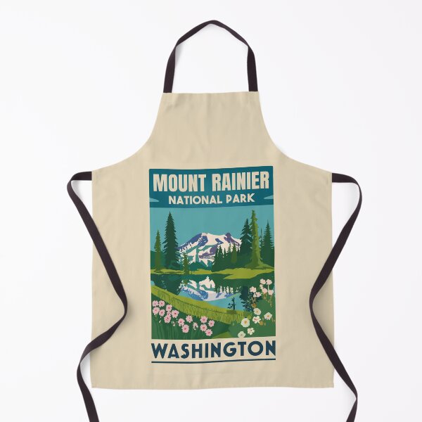 Item preview, A Vintage Travel Art of the Mount Rainier National Park - Washington - US designed and sold by GoodOldVintage.