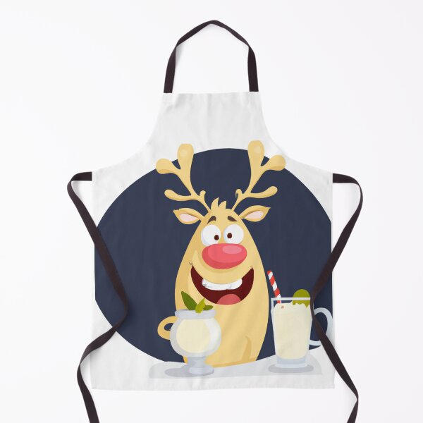 Item preview, Christmas: Cheerful Reindeer Drinking Eggnog  designed and sold by TaraTs.
