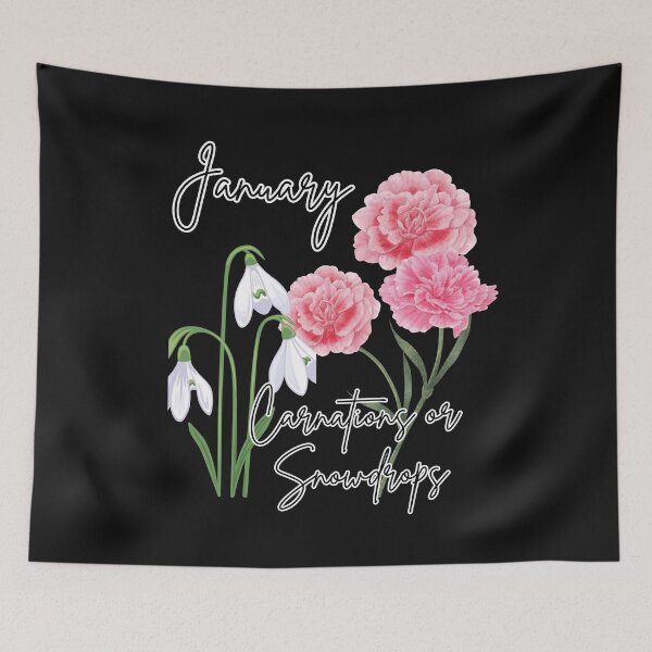 Item preview, January Carnations and Snowdrops designed and sold by TxTaurus110.