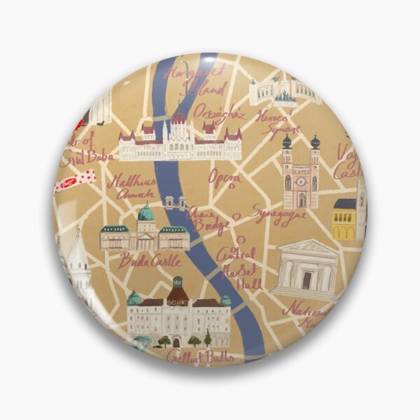 Item preview, Illustrated Map of Budapest, Hungary designed and sold by laurartpourlart.