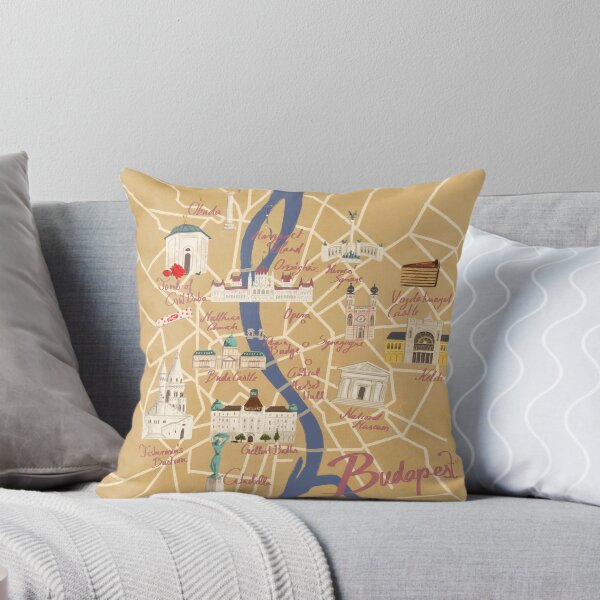Item preview, Illustrated Map of Budapest, Hungary designed and sold by laurartpourlart.