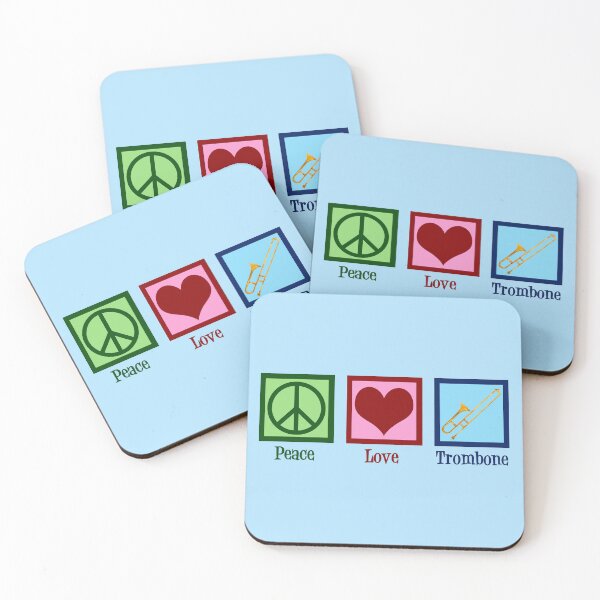Item preview, Peace Love Trombone designed and sold by Epic Love Designs.