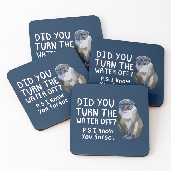 Item preview,  Did You Turn The Water Off Swamp Monkey ,Swamp Monkey – Unique Central African Primate Wildlife Illustration designed and sold by PrettylittlepastelUk.