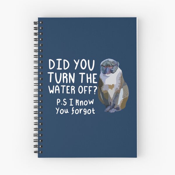 Item preview,  Did You Turn The Water Off Swamp Monkey ,Swamp Monkey – Unique Central African Primate Wildlife Illustration designed and sold by PrettylittlepastelUk.