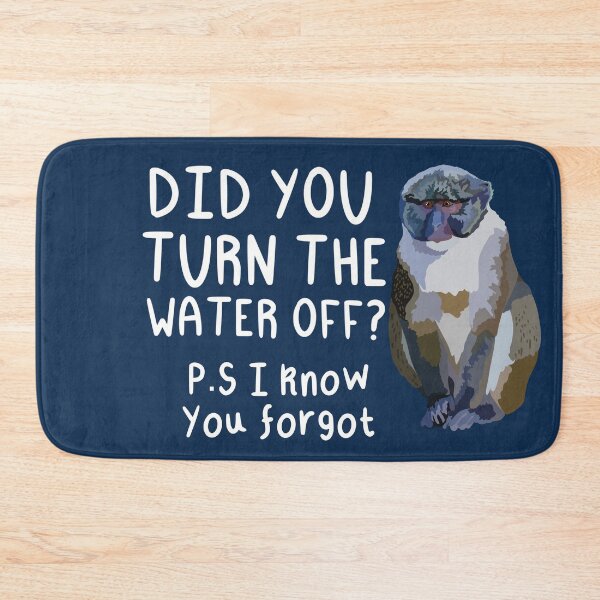 Item preview,  Did You Turn The Water Off Swamp Monkey ,Swamp Monkey – Unique Central African Primate Wildlife Illustration designed and sold by PrettylittlepastelUk.