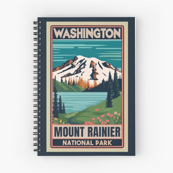 Item preview, A Vintage Travel Art of the Mount Rainier National Park - Washington - US  designed and sold by GoodOldVintage.