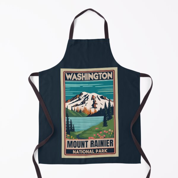 Item preview, A Vintage Travel Art of the Mount Rainier National Park - Washington - US designed and sold by GoodOldVintage.