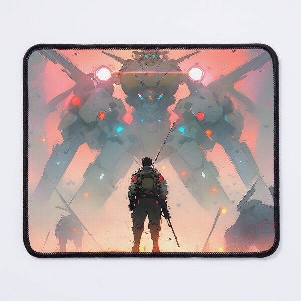 Item preview, Mech vs soldier in a city art designed and sold by TheArtistOf2022.