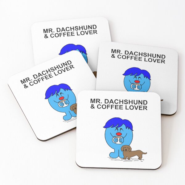 Item preview, Mr. Dachshund and Coffee Lover designed and sold by Scat the cat.