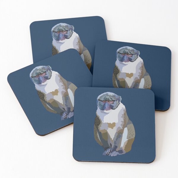 Item preview, S is for Swamp Monkey ,Swamp Monkey – Unique Central African Primate Wildlife Illustration designed and sold by PrettylittlepastelUk.