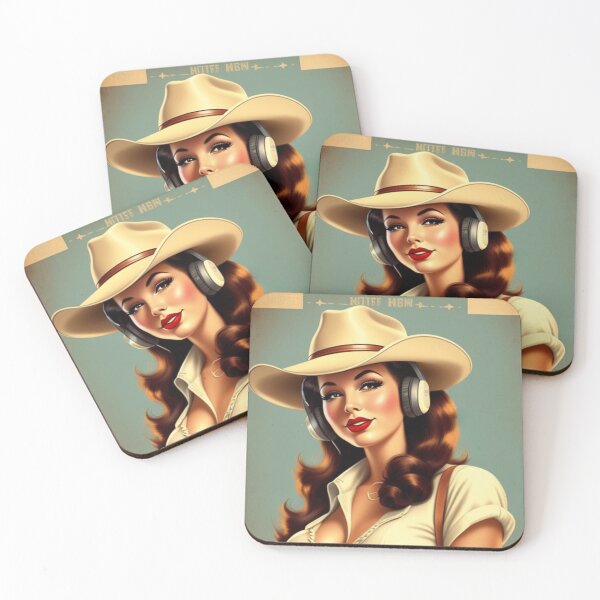 Item preview, Country Music Cowgirl Retro Vintage Record Store Merch designed and sold by musicgeniusart.
