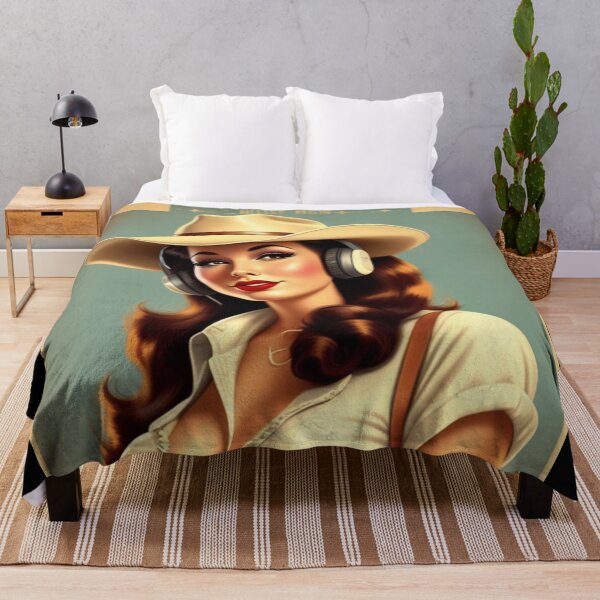 Item preview, Country Music Cowgirl Retro Vintage Record Store Merch designed and sold by musicgeniusart.