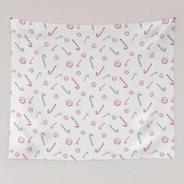 Item preview, Candy Canes and Bon Bons on White Pattern designed and sold by Pixels2Patterns.