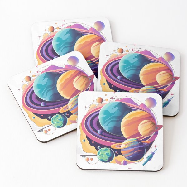 Item preview, Planets Colour - White designed and sold by rozar-nv.