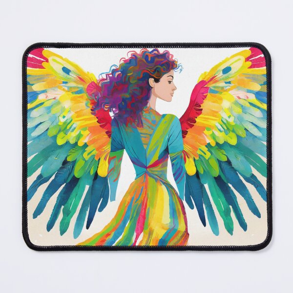 Item preview, Young woman with colorful wings designed and sold by uliklo.