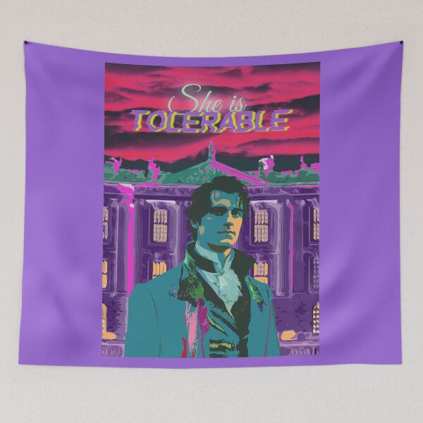 Item preview, Cool Neon Cyberpunk Mr Darcy Pemberley Pop Art designed and sold by tanjica.