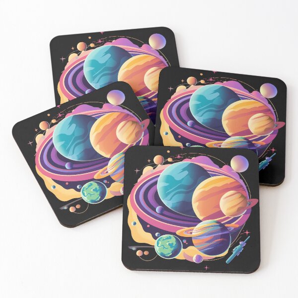 Item preview, Planets Colour - Black designed and sold by rozar-nv.