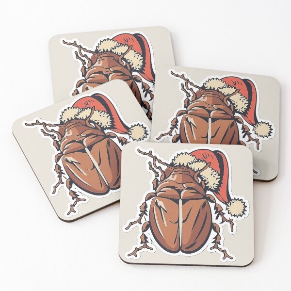 Item preview, Christmas Bark Beetle in Santa Hat designed and sold by LumberEchoArts.