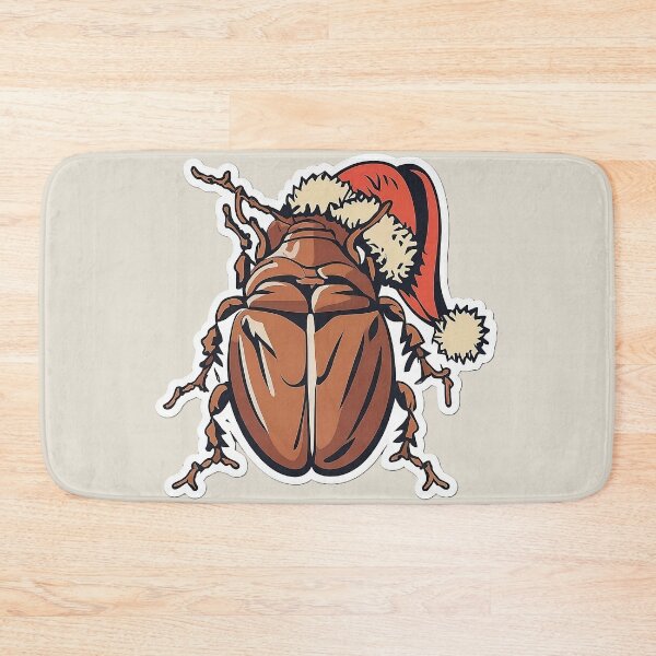 Item preview, Christmas Bark Beetle in Santa Hat designed and sold by LumberEchoArts.