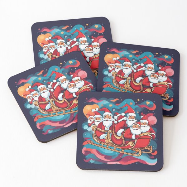 Item preview, Christmas of many Santa Claus on a sleigh across the sky designed and sold by JaroDesign2023.
