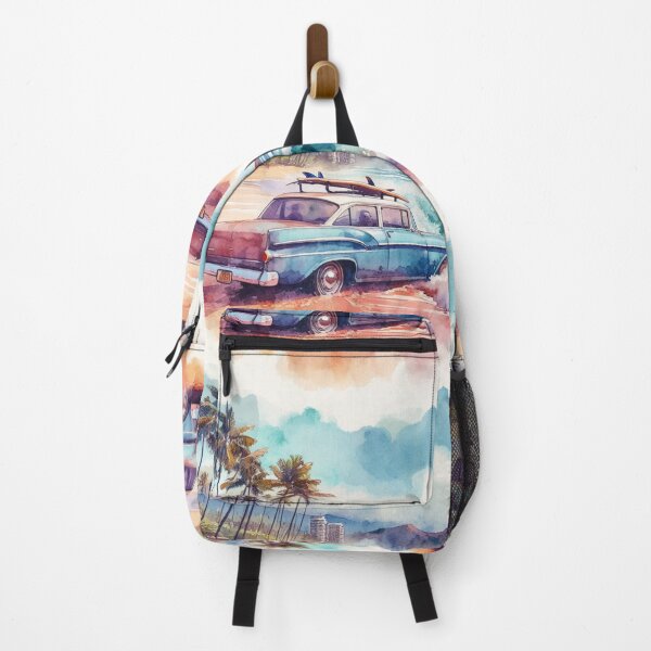 Item preview, Stylish Surfer Car on Hawaii's Paradise Beach - Exclusive Art designed and sold by coeurdelion50.