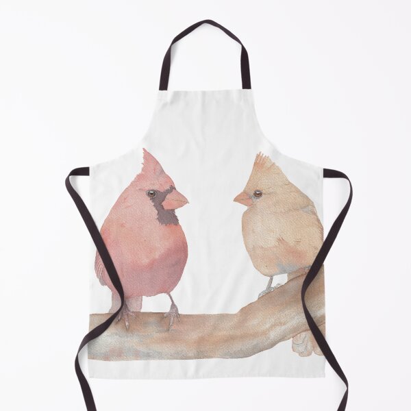 Item preview, Northern cardinal bird red portrait watercolor designed and sold by L'Atelier Oranjade.