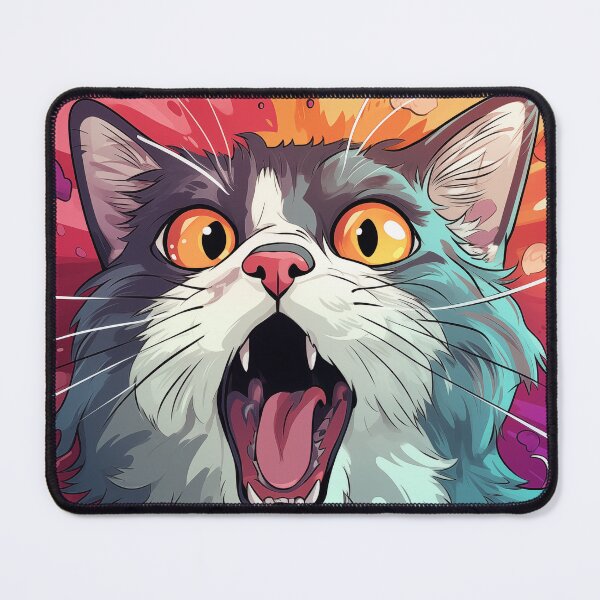 Item preview, The cat was shocked.cat with colorful fur and big eyes. designed and sold by AnanchaiP.