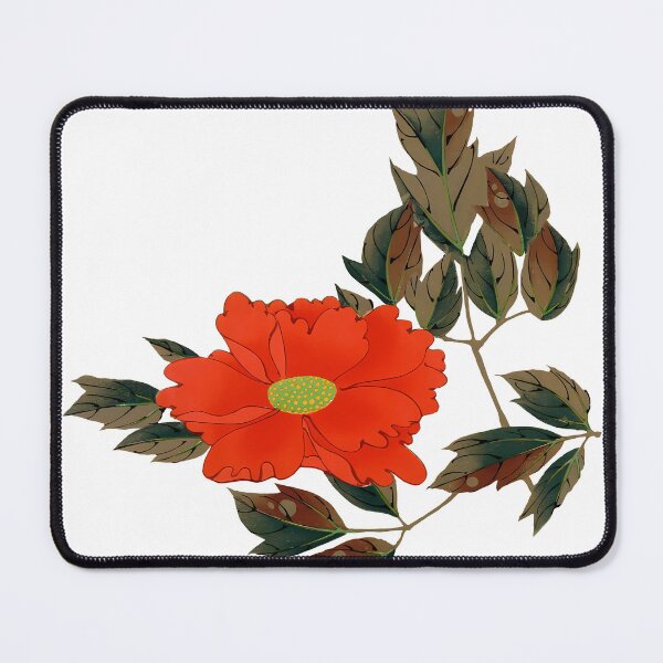 Item preview, Red Peony Cutout from Jakuchu Gafu by Ito Jakuchu designed and sold by EmeraldeaArt.