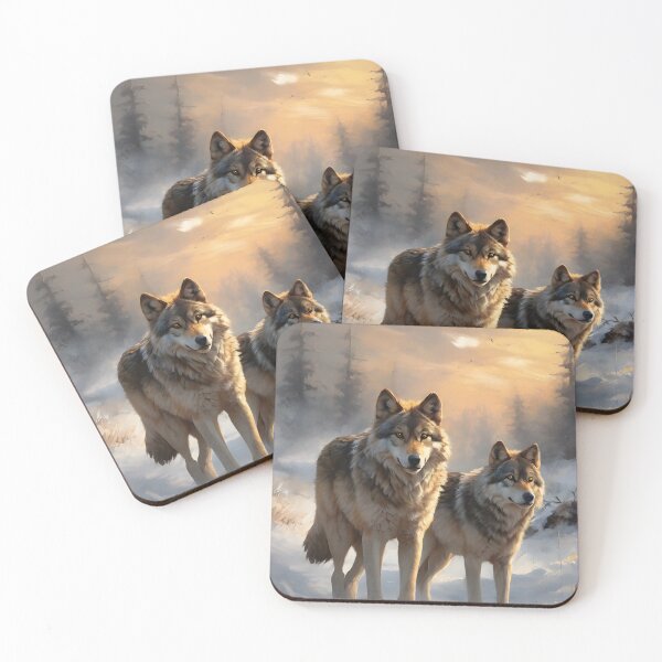Item preview, Wolves in the snow during the day designed and sold by Didier Junk.