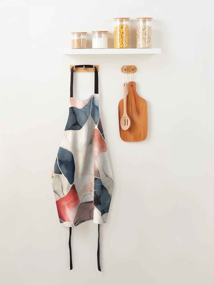 Thumbnail 4 of 6, Apron, Marble Pattern designed and sold by SideSignal.