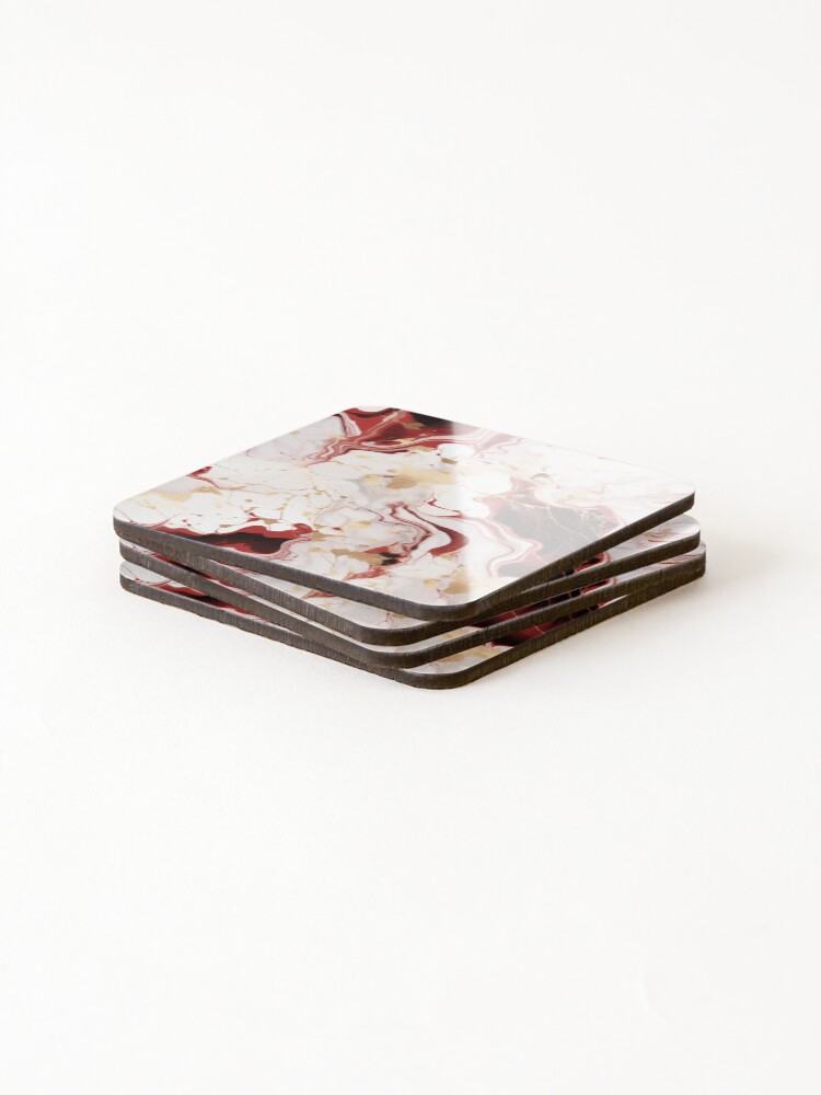 Thumbnail 4 of 5, Coasters (Set of 4), Marble Pattern designed and sold by SideSignal.