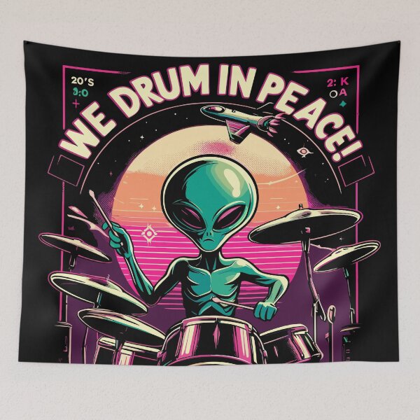 Item preview, We Drum in Peace! designed and sold by RafaelLima7.