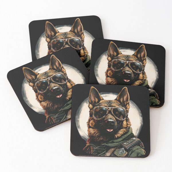 Item preview, Dog in glasses Military german shepard designed and sold by SkyEditor.