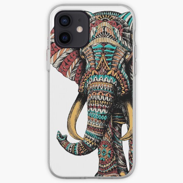 Ornate Elephant (Color Version) iPhone Soft Case