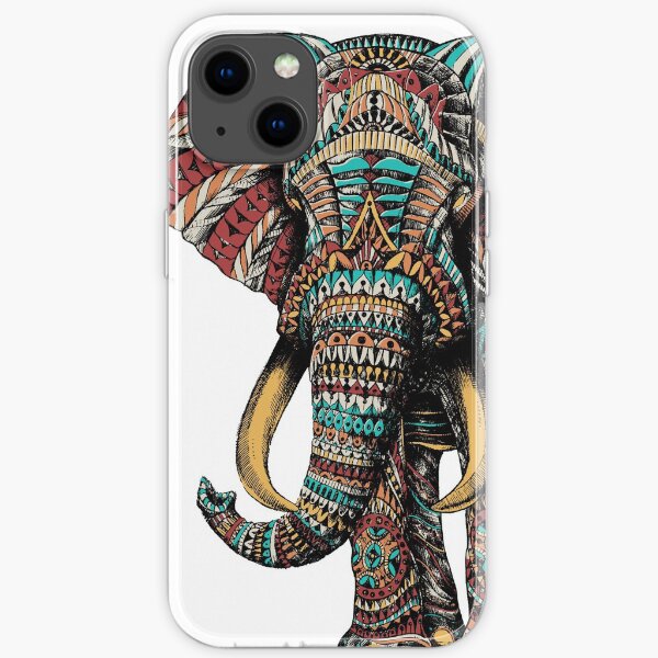 Ornate Elephant (Color Version) iPhone Soft Case