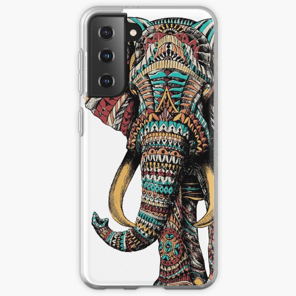 Verzierter Elefant (Farbversion) Samsung Galaxy Flexible Hülle
