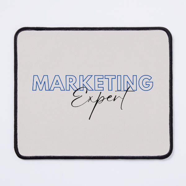 Vista previa del artículo con la obra «Experto en marketing Marketing divertido azul», diseñado y vendido por OSMMerchShop.