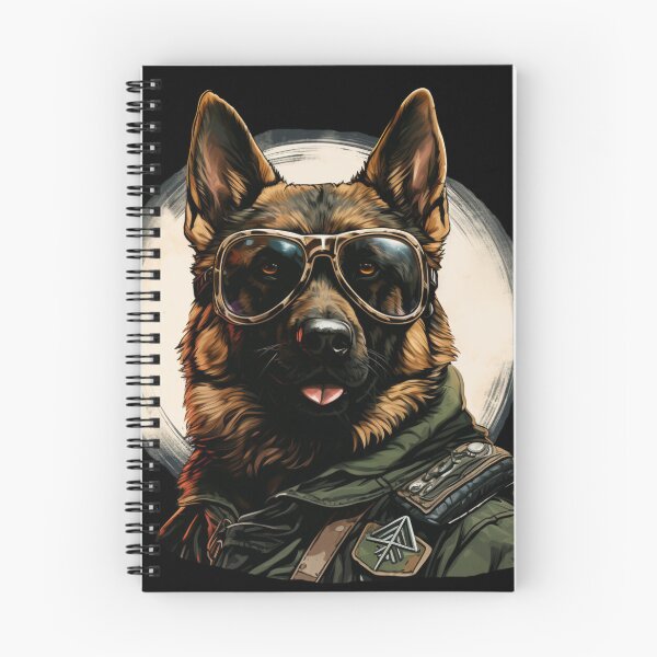 Artikelvorschau, Hund mit Brille Militärischer Deutscher Schäferhund entworfen und verkauft von SkyEditor.