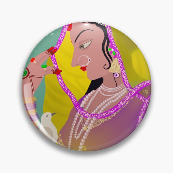 Item preview, Women with Bird designed and sold by lifecolorsandme.