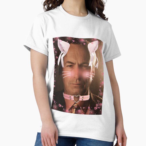 Vista previa del artículo con la obra «Mejor llamar a Saul Saul Goodman meme chico gato», diseñado y vendido por PixiStixxharri.