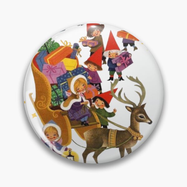 Item preview, Cute Elves christmas card Frohes Fest elves Weihnachtskarte Vintage christmas card Santas Elves greeting card designed and sold by LaundrySalt.