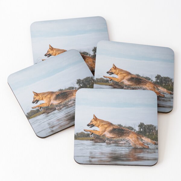 Item preview, German Shepherd Photography Running in Water designed and sold by overdosed-art.
