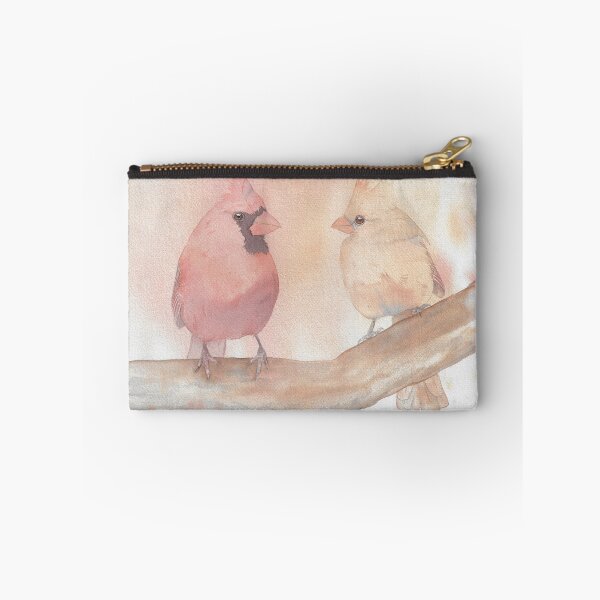 Item preview, Northern cardinal bird red portrait watercolor v2 designed and sold by L'Atelier Oranjade.