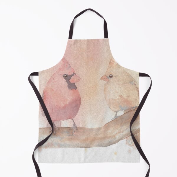 Item preview, Northern cardinal bird red portrait watercolor v2 designed and sold by L'Atelier Oranjade.