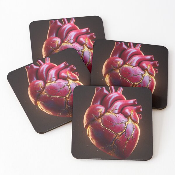 Item preview, Kintsugi red gold heart decaying aorta new 2 designed and sold by Obibobishop.