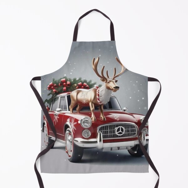 Item preview, Christmas reindeer on a car carrying gifts designed and sold by JaroDesign2023.