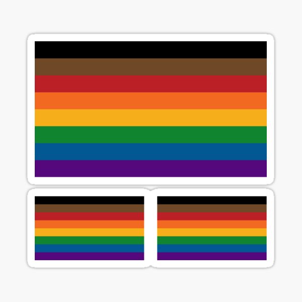 Seamless Repeating Inclusive Rainbow Pride Flag Pattern Sticker
