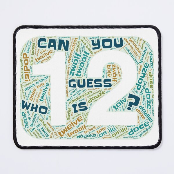 Item preview, Guess Who Twelfth Birthday in Blues and Greens designed and sold by WordsYouLove.