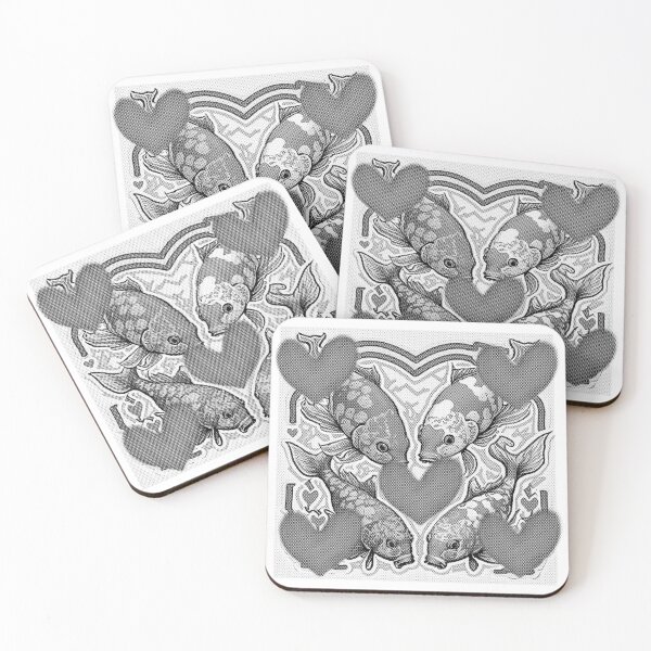 Item preview, koi fishes swimming in the hearths designed and sold by dorfonb.